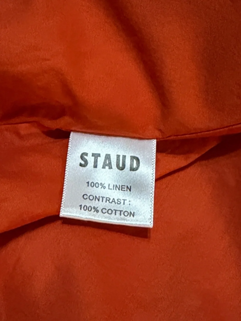 STAUD A-Line Maxi 100% Linen Skirt in Deep Orange 10 - Picture 7 of 8